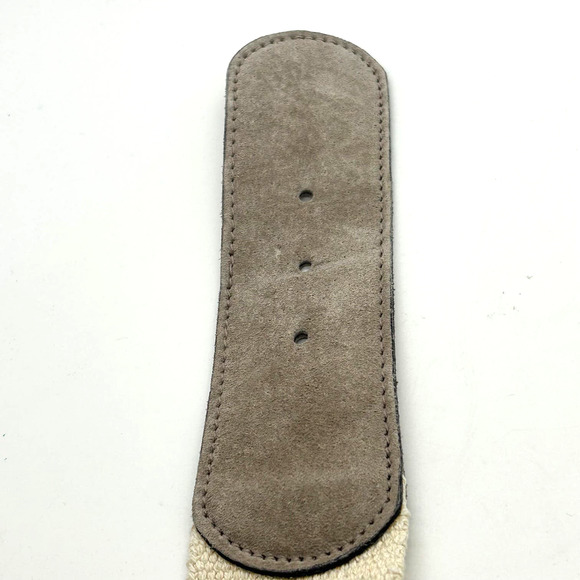 Anne Klein II for Calderon Vintage Genuine Leather Belt Elastic Suede Buckle Lg - Picture 4 of 8